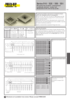 516-93-XXX-XX-XXX-013 Datasheet PDF Precid-Dip Durtal SA