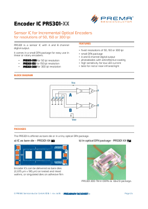 PR5301-XX Datasheet PDF PREMA Semiconductor