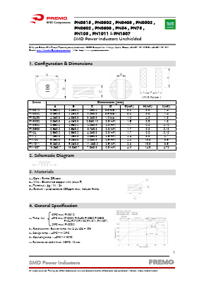 PN1307-151K Datasheet PDF PREMO CORPORATION S.L