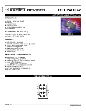 ESOT24LCC-2-LF-T7 Datasheet PDF Protek Devices