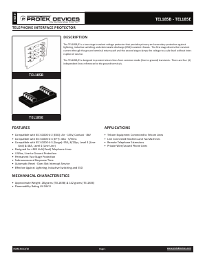 TEL185B Datasheet PDF Protek Devices
