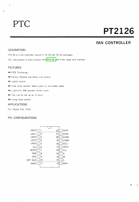 PT2126-F4N-RSN1-I Datasheet PDF Princeton Technology