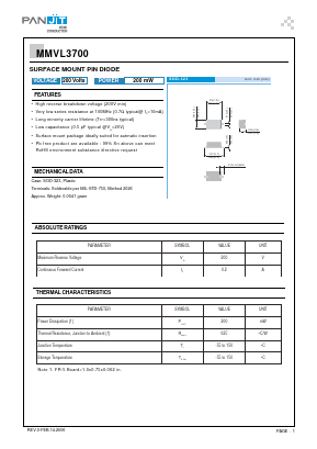 MMVL3700T-5K Datasheet PDF PANJIT INTERNATIONAL