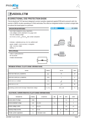 PJSD03LCTM Datasheet PDF PANJIT INTERNATIONAL