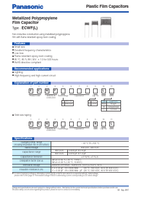 ECWF6103JL Datasheet PDF Panasonic Corporation