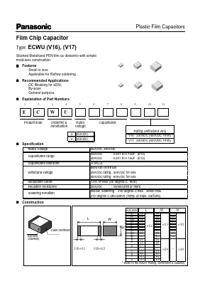 ECWU4332V17 Datasheet PDF Panasonic Corporation