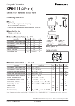 XP4111 Datasheet PDF Panasonic Corporation