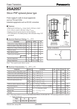 A2057P Datasheet PDF Panasonic Corporation
