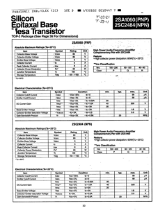 2SA1060 Datasheet PDF Panasonic Corporation