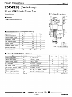 C4358 Datasheet PDF Panasonic Corporation