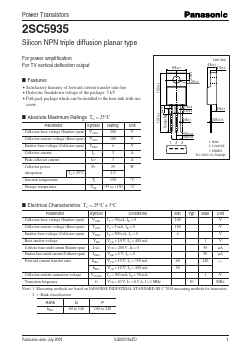 2SC5935 Datasheet PDF Panasonic Corporation