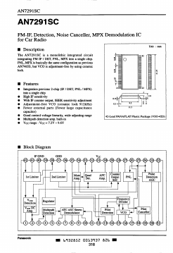 AN7291SC Datasheet PDF Panasonic Corporation