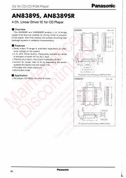 AN8389S Datasheet PDF Panasonic Corporation