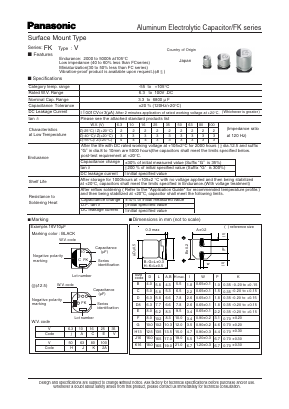 EEVFK1H100UR Datasheet PDF Panasonic Corporation