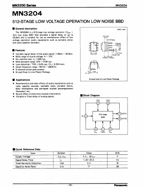 MN3204 Datasheet PDF Panasonic Corporation