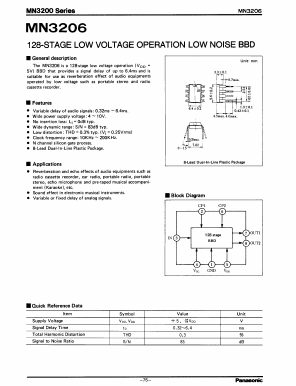 MN3206 Datasheet PDF Panasonic Corporation