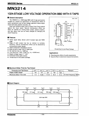 MN3214 Datasheet PDF Panasonic Corporation