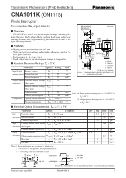 ON1113 Datasheet PDF Panasonic Corporation