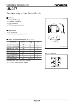 UN227 Datasheet PDF Panasonic Corporation