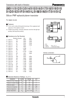 UN5111 Datasheet PDF Panasonic Corporation