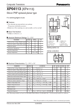 XP4113 Datasheet PDF Panasonic Corporation