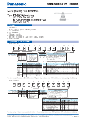 ERG1S Datasheet PDF Panasonic Corporation