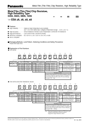 ERA-6AEB510V Datasheet PDF Panasonic Corporation