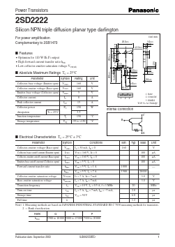 D2222 Datasheet PDF Panasonic Corporation