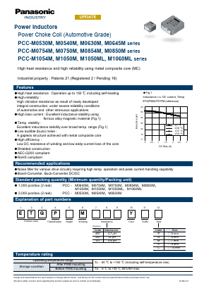 ETQP3M3R3YFP Datasheet PDF Panasonic Corporation