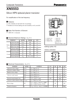 XN5553 Datasheet PDF Panasonic Corporation