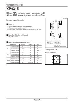 XP4315 Datasheet PDF Panasonic Corporation