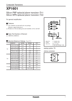 XP1601 Datasheet PDF Panasonic Corporation