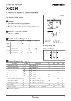 XN2216 Datasheet PDF Panasonic Corporation