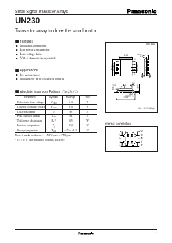 UN230 Datasheet PDF Panasonic Corporation