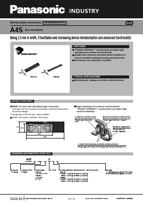 AXE510127D Datasheet PDF Panasonic Corporation