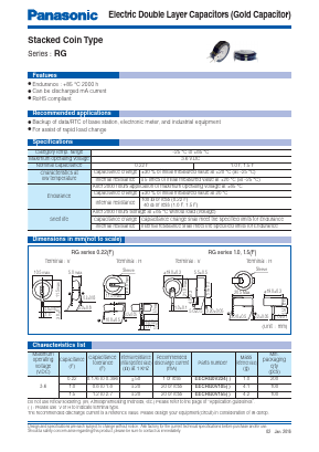EECRG0V155 Datasheet PDF Panasonic Corporation