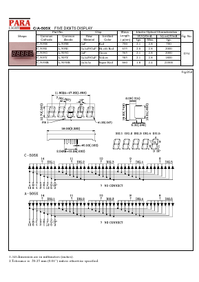 C-505Y Datasheet PDF Para Light Electronics