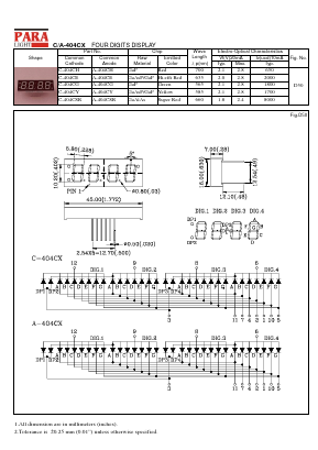 A-404CE Datasheet PDF Para Light Electronics