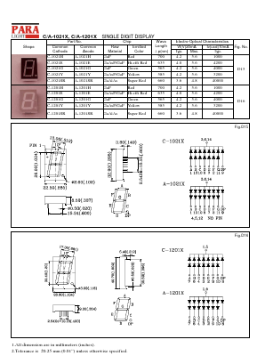 A-1021H_ Datasheet PDF Para Light Electronics
