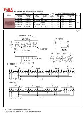 C/A-284CX-14 Datasheet PDF Para Light Electronics