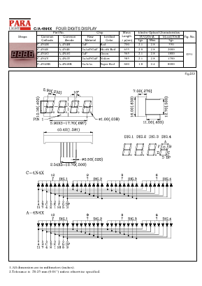 C-4N4Y Datasheet PDF Para Light Electronics