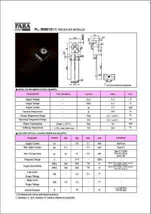 L-518EIR1BC Datasheet PDF Para Light Electronics
