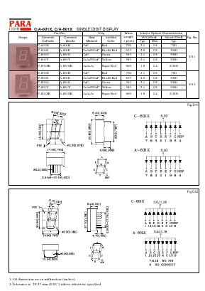 A-801E_ Datasheet PDF Para Light Electronics
