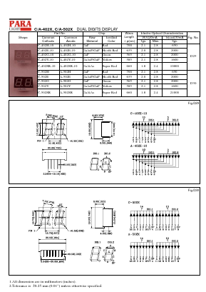 A-502H_ Datasheet PDF Para Light Electronics