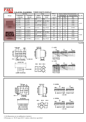 C/A-413X Datasheet PDF Para Light Electronics