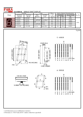 C-5001SR Datasheet PDF Para Light Electronics