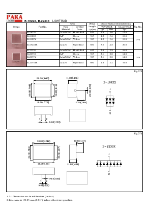 B-2233Y Datasheet PDF Para Light Electronics