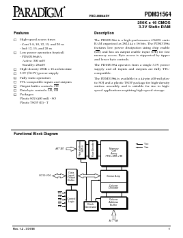 PDM31564SA8TA Datasheet PDF Paradigm Technology