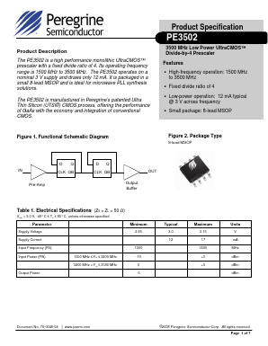 3502 Datasheet PDF Peregrine Semiconductor