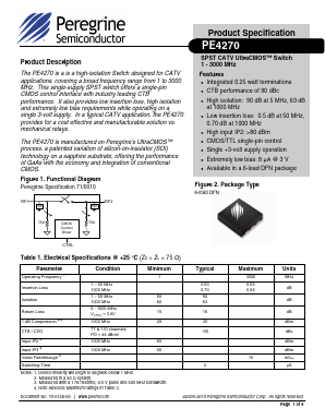 4270 Datasheet PDF Peregrine Semiconductor